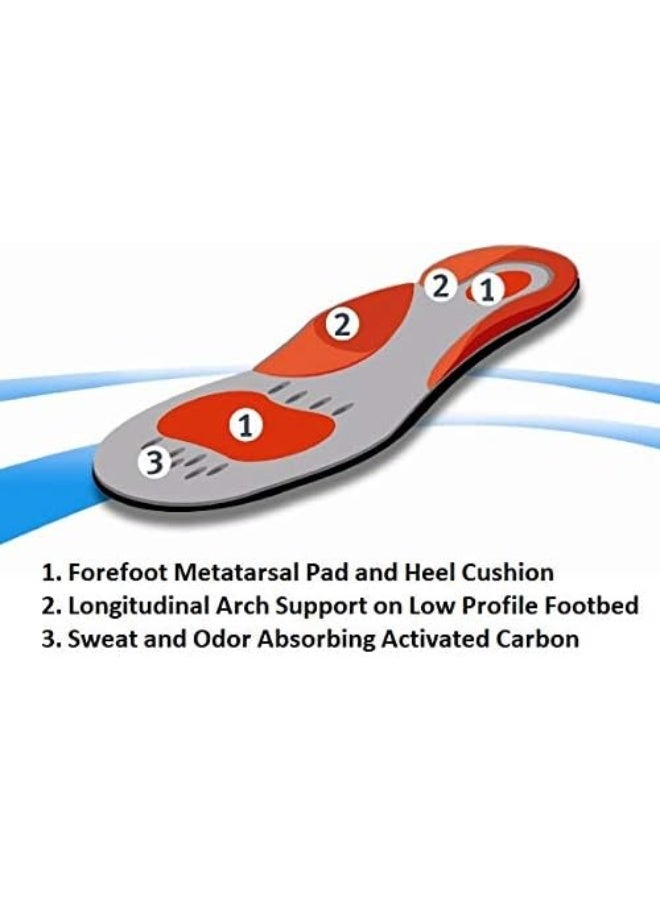 pedag Plantar Fasciitis Orthopedic Inserts Provides Superior Arch Support, Relieves Pain in Ball and Heel, Men US 10 / EU 43 - Image 4